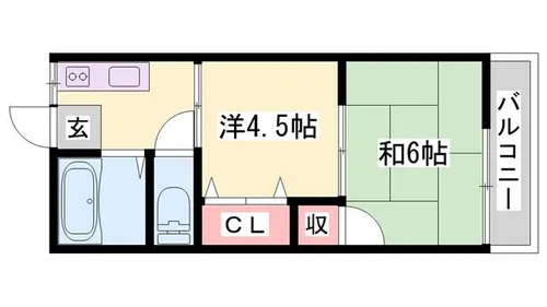 シティハイツ田寺【204号室】の間取り