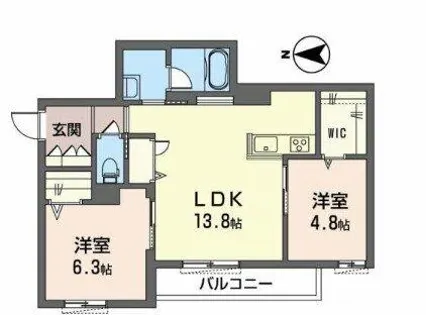 ル ボヌール ヤエ【3階】の間取り