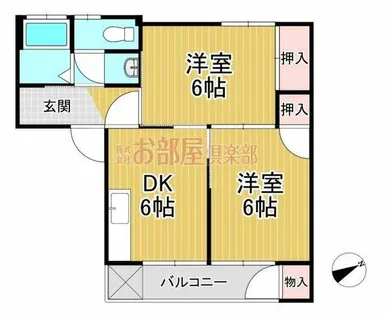 コーポ土居ノ内【1号室】の間取り