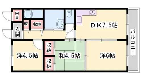 プチシャトウ【3階】の間取り