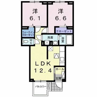 レイクサイド Teru【1階】の間取り