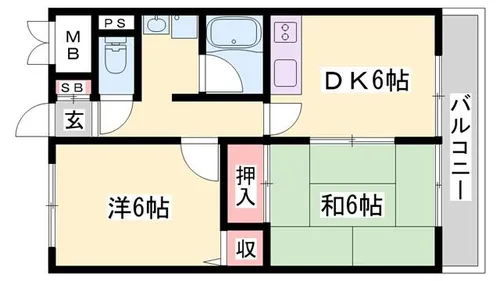 ウエストヒルズ【2階】の間取り