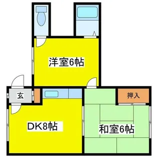 竹田マンション【202号室】の間取り