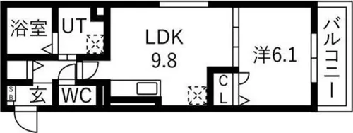 D-レジデンス二条【3階】の間取り