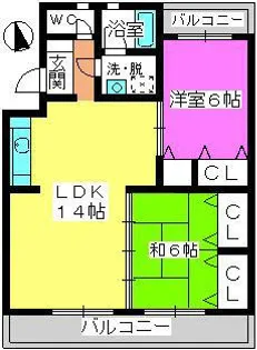 横手ビル【2階】の間取り