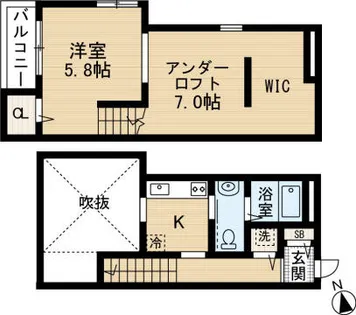リバージュ桜ケ丘【103号室】の間取り