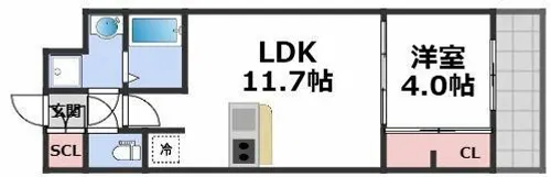 ミラージュパレス本町Depart【8階】の間取り