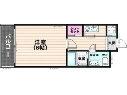エステートモア西大橋【4階】の間取り