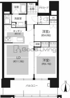 グランドメゾン大手門ザ・レジデンス【14階】の間取り