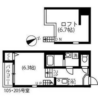 ハーモニーテラス川名町Ⅱ【1階】の間取り