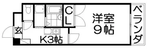デイグラン香里園北【1階】の間取り