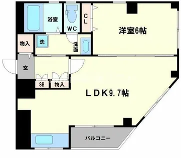 パルコート桜川【302号室】の間取り