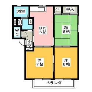 ドミール弐番館【2階】の間取り