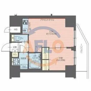プレジオ永和EURO【13階】の間取り
