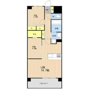 LEGEND東比恵【0803号室】の間取り