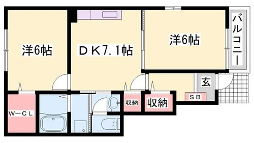 モスフロックス【1階】の間取り