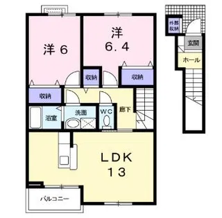エテルネルB【202号室】の間取り