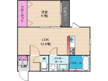 Silkmare【201号室】の間取り