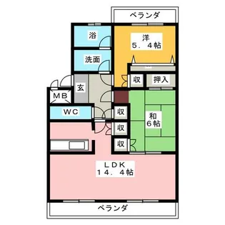 ブルーベル【3階】の間取り