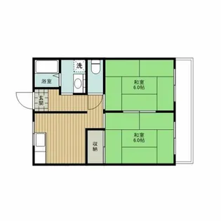 水尾グリーンハイツC棟【2階】の間取り