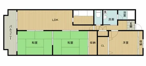 ルノン茨木【3階】の間取り