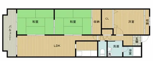 ルノン茨木【3階】の間取り