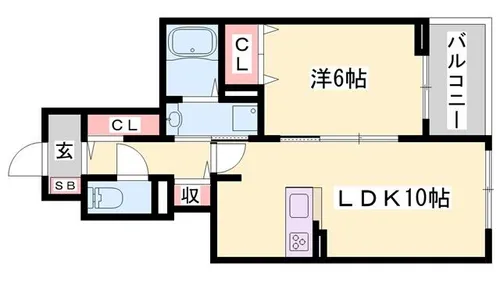 ラフレシール・ベル5【1階】の間取り