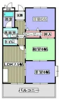 ハイツサニーサイド【3階】の間取り