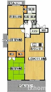 スペンドカームリー【2階】の間取り