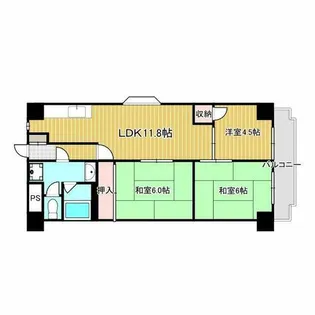 メゾンコルベーユ【6階】の間取り