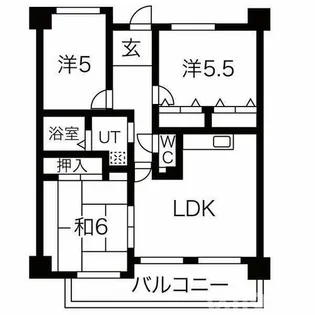 ミューズコート【3階】の間取り