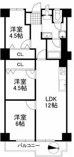 茨木グランドハイツ【3階】の間取り
