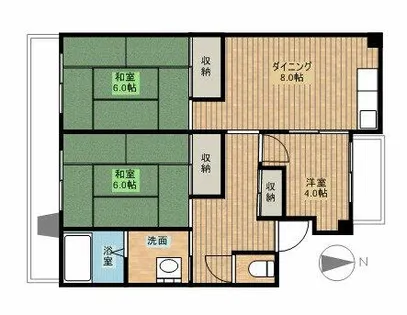 中沢マンション【2階】の間取り