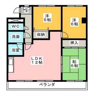 サンヒルズ東海【3階】の間取り