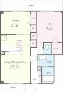 ディアコート【1階】の間取り