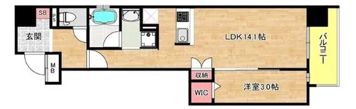 ParkLaneKujo【3階】の間取り