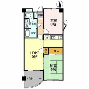 サンハイツ1【2階】の間取り