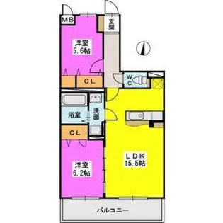 ステラ惣利【2階】の間取り