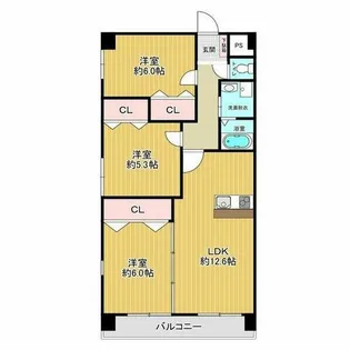 SEASONCOURT FUKUE【2階】の間取り