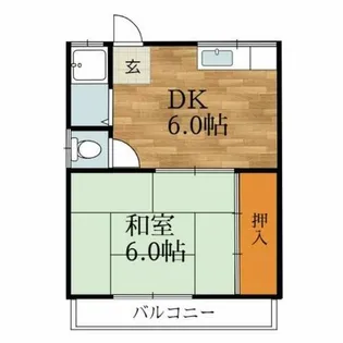 椿ハイツ【2階】の間取り