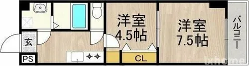 センターポイント吉志部【4階】の間取り