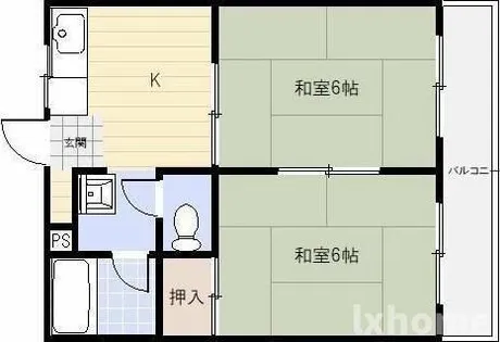MJハイツ東別府【1階】の間取り