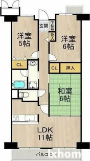 大阪府茨木市東太田3丁目【マンション】の間取り