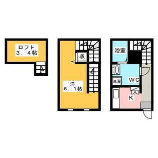 1Kの間取り画像