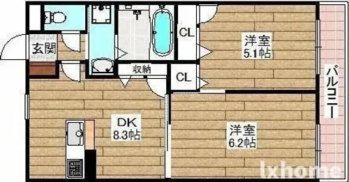 シャーメゾンわかば【2階】の間取り