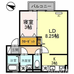 クラインガルテン B棟【2階】の間取り