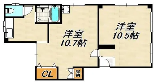 シェークスピア神戸【2階】の間取り