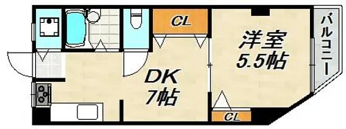 離宮前グリーンハイツ【2階】の間取り
