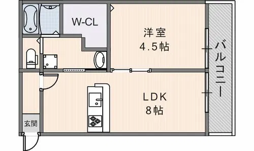 東花園コーポ【103号室】の間取り