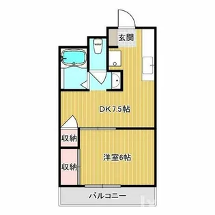 1Rの間取り画像